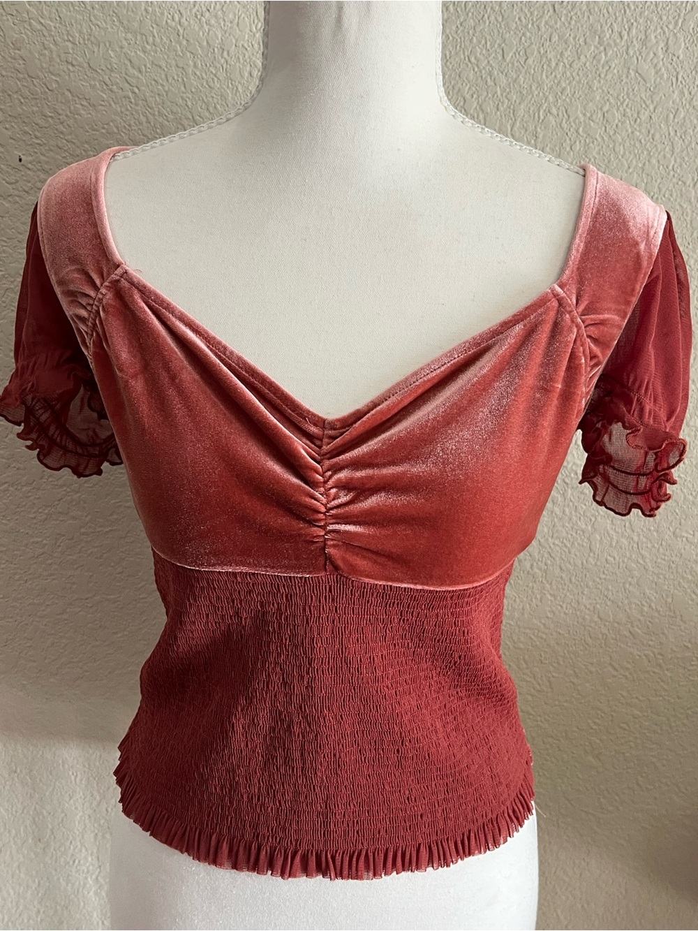 The Free People Cupcake Velvet Top